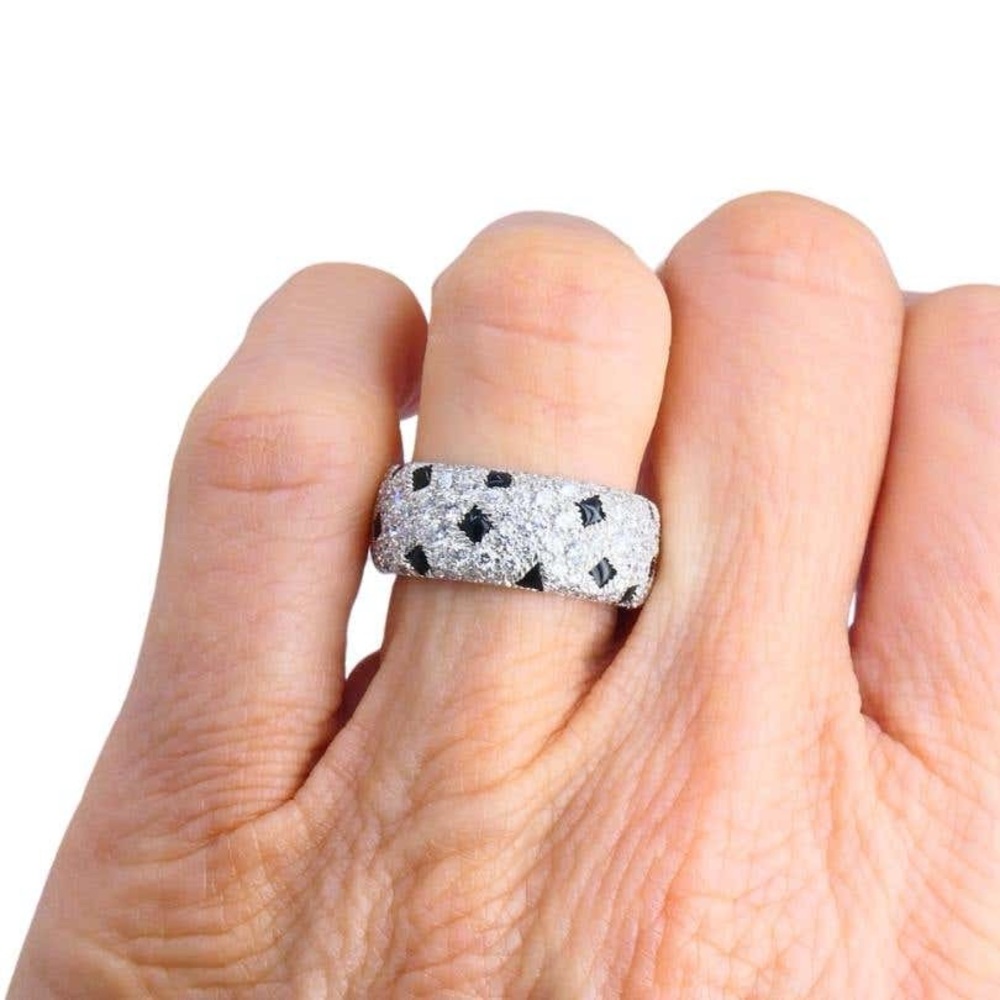 Cartier Panthere Pelage 18k White Gold Diamond Ring - Picture 2 of 9